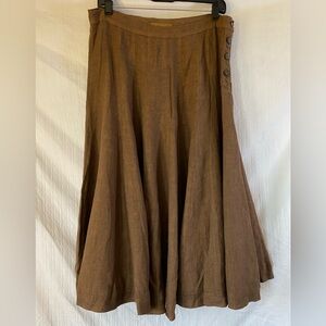 CP Shades Kavita Linen Side Button Maxi Skirt